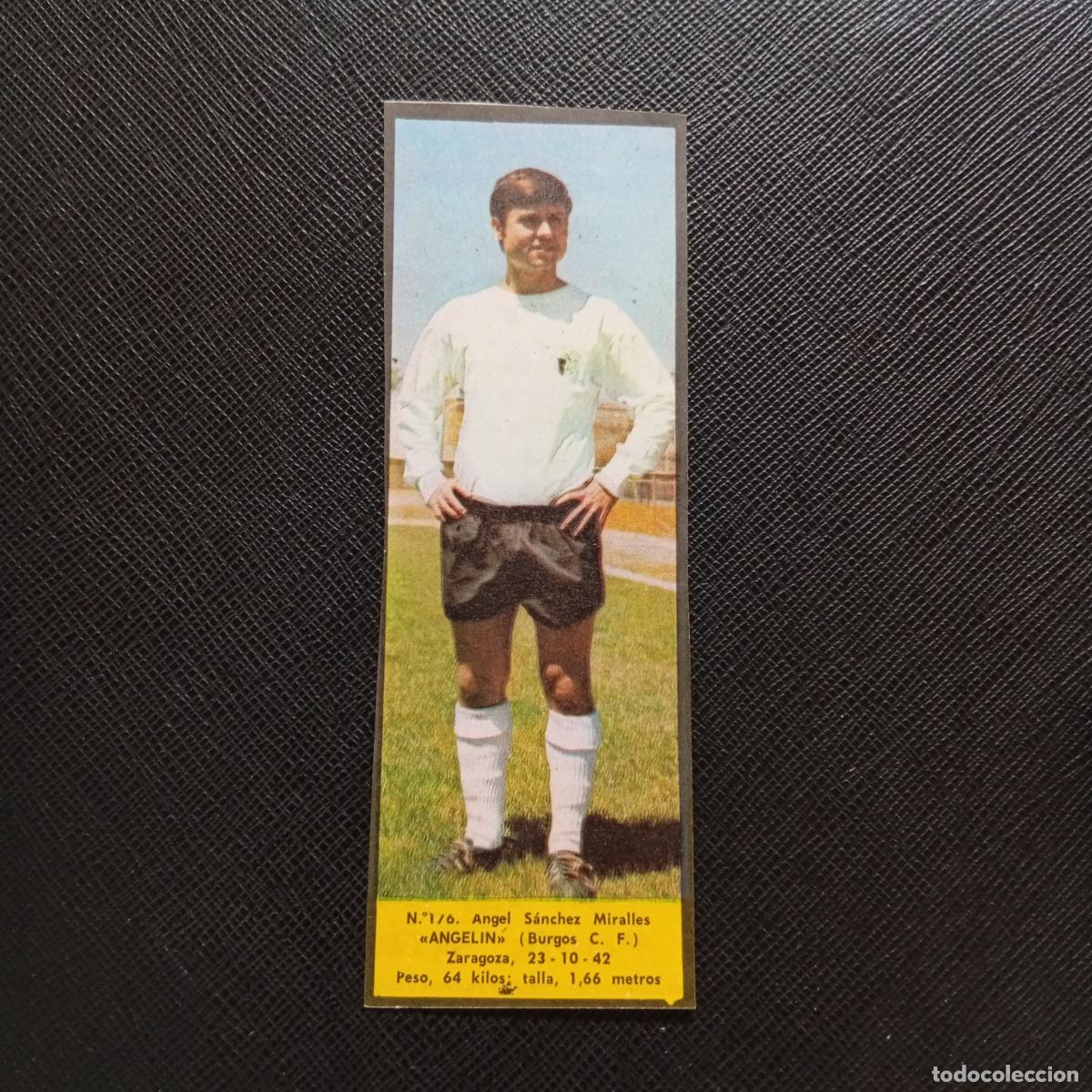 Football Stickers: 176 ANGELIN BURGOS LA VOZ DE ASTURIAS JUGADORES UNO A UNO CROMO 1968 1969 FUTBOL -