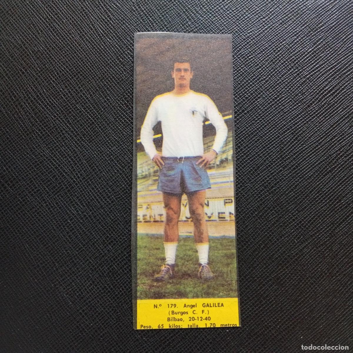 Cartes &agrave; collectionner de Football: 179 GALILEA BURGOS LA VOZ DE ASTURIAS JUGADORES UNO A UNO CROMO 1968 1969 FUTBOL -