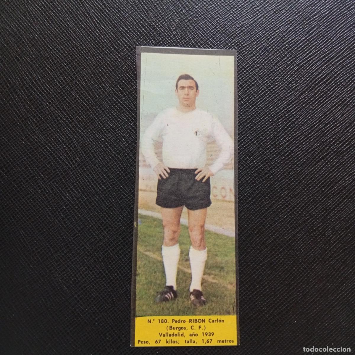 Figurine di Calcio: 180 RIBON BURGOS LA VOZ DE ASTURIAS JUGADORES UNO A UNO CROMO 1968 1969 FUTBOL -