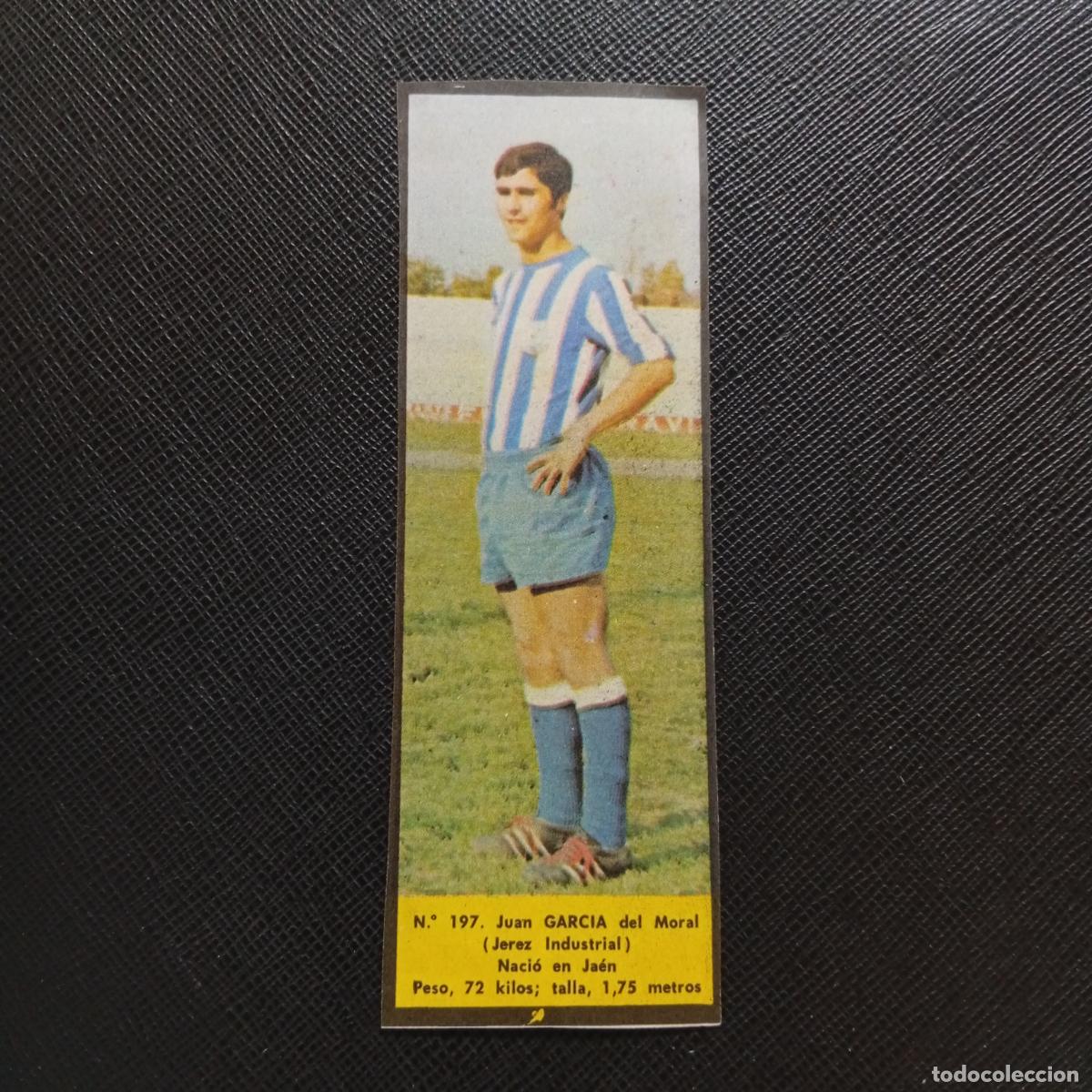 Figurine di Calcio: 197 GARCIA JEREZ INDUSTRIAL LA VOZ DE ASTURIAS JUGADORES UNO A UNO CROMO 1968 1969 FUTBOL -