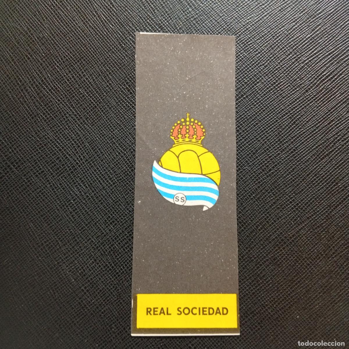 Figurine di Calcio: ESCUDO REAL SOCIEDAD LA VOZ DE ASTURIAS JUGADORES UNO A UNO CROMO 1968 1969 FUTBOL -