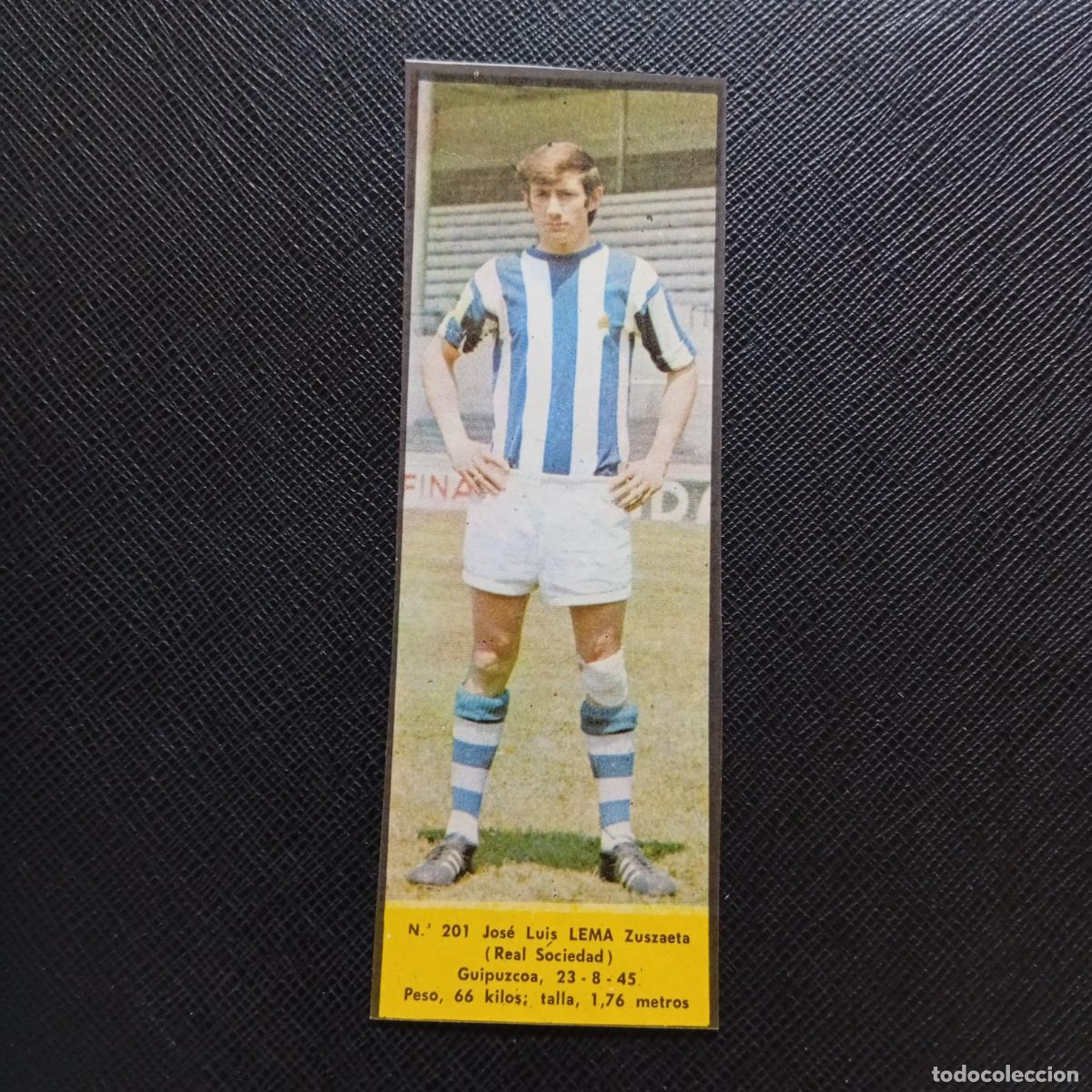 Figurine di Calcio: 201 LEMA REAL SOCIEDAD LA VOZ DE ASTURIAS JUGADORES UNO A UNO CROMO 1968 1969 FUTBOL -