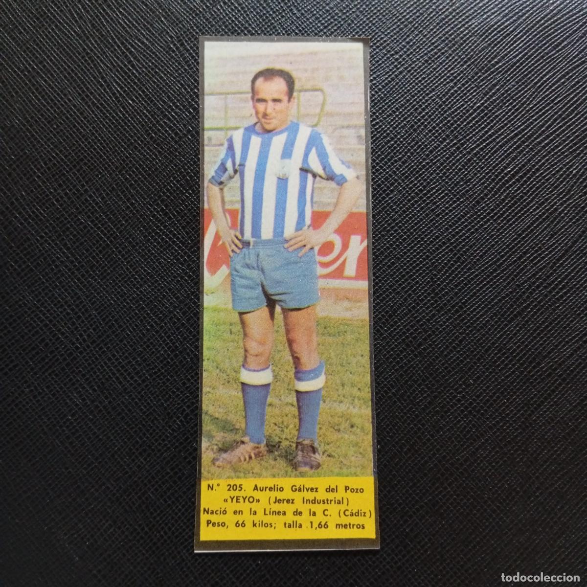 Figurine di Calcio: 205 YEYO JEREZ INDUSTRAIL LA VOZ DE ASTURIAS JUGADORES UNO A UNO CROMO 1968 1969 FUTBOL -