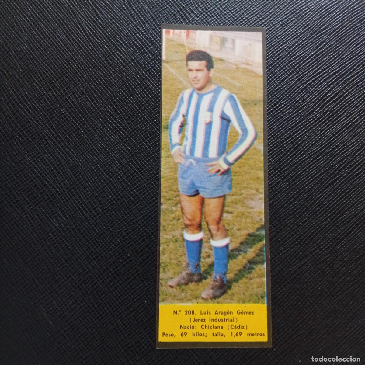 Figurine di Calcio: 208 ARAGON JEREZ INDUSTRIAL LA VOZ DE ASTURIAS JUGADORES UNO A UNO CROMO 1968 1969 FUTBOL -