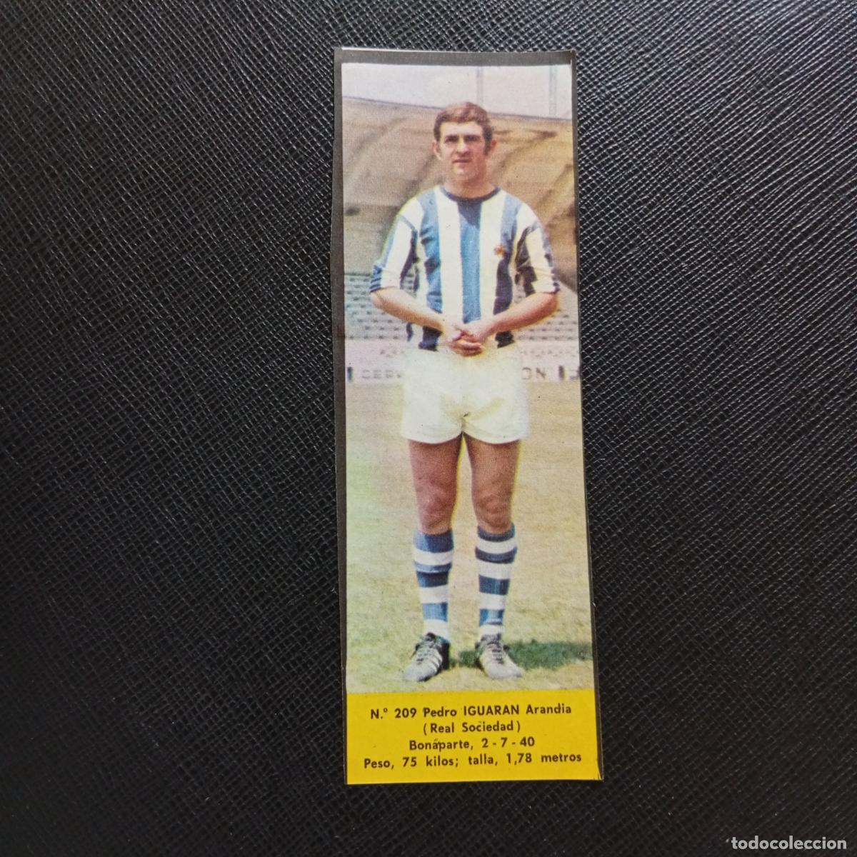 Fu&szlig;ball-Sticker: 209 IGUARAN REAL SOCIEDAD LA VOZ DE ASTURIAS JUGADORES UNO A UNO CROMO 1968 1969 FUTBOL -
