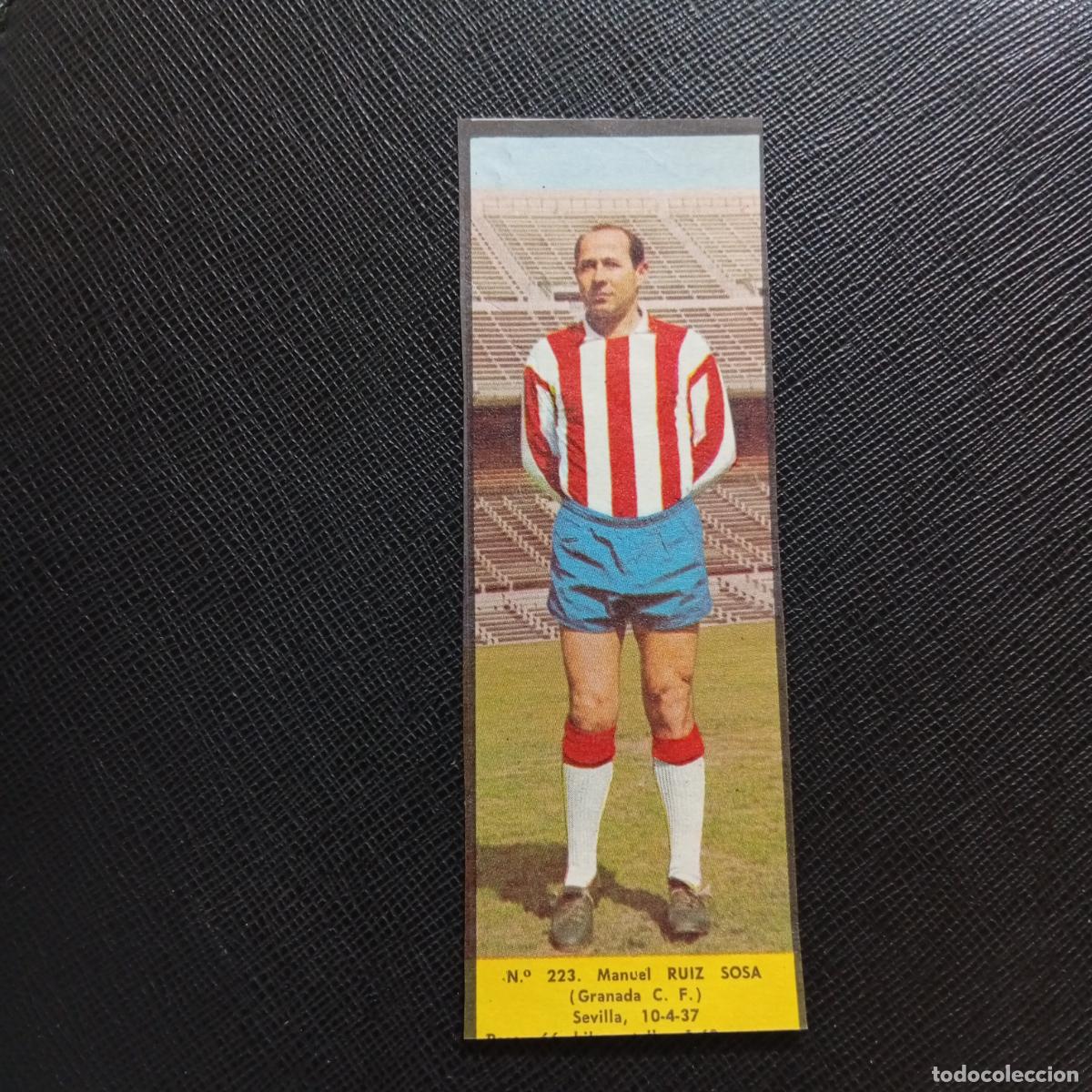 Cromos de F&uacute;tbol: 223 RUIZ SOSA GRANADA LA VOZ DE ASTURIAS JUGADORES UNO A UNO CROMO 1968 1969 FUTBOL -