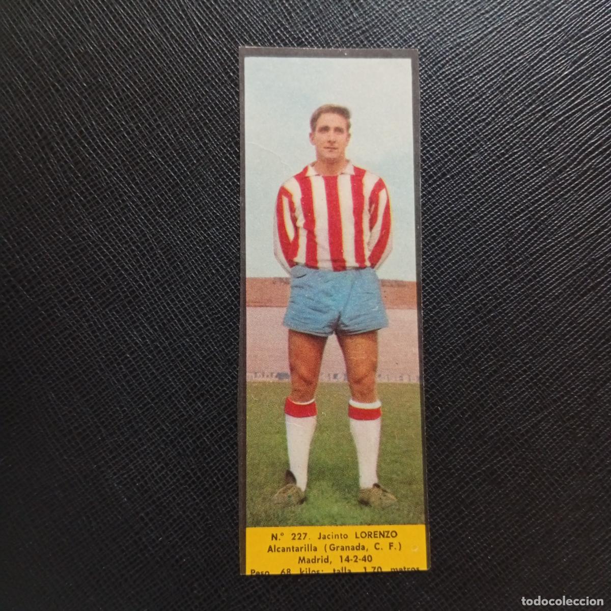 Cromos de F&uacute;tbol: 227 LORENZO GRANADA LA VOZ DE ASTURIAS JUGADORES UNO A UNO CROMO 1968 1969 FUTBOL -
