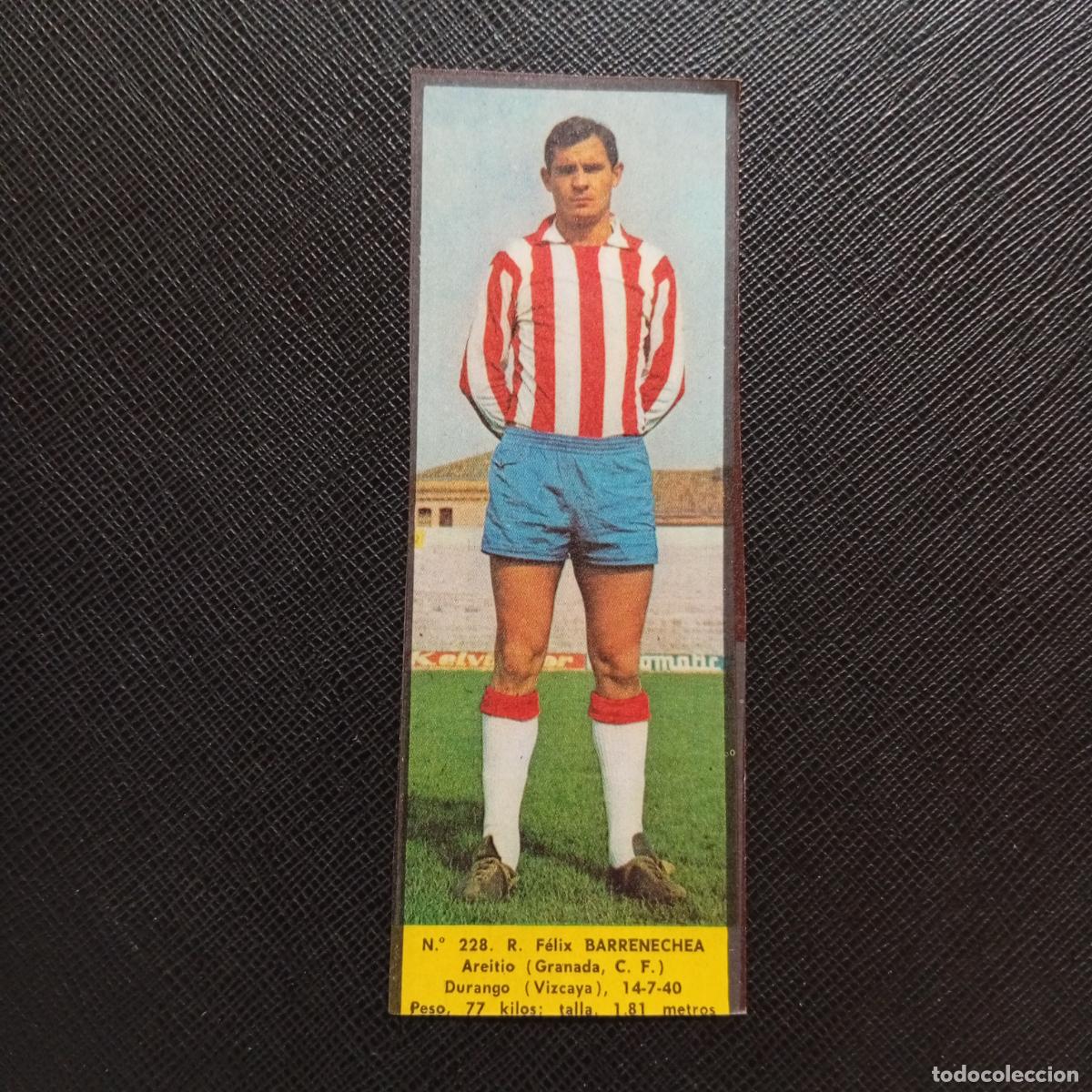 Cromos de F&uacute;tbol: 228 BARRENECHEA GRANADA LA VOZ DE ASTURIAS JUGADORES UNO A UNO CROMO 1968 1969 FUTBOL -