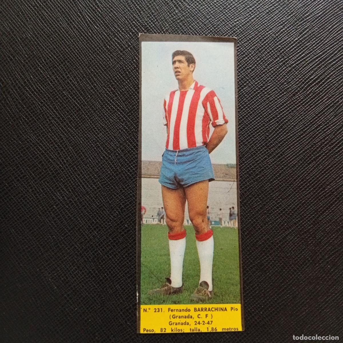 Cromos de F&uacute;tbol: 231 BARRACHINA GRANADA LA VOZ DE ASTURIAS JUGADORES UNO A UNO CROMO 1968 1969 FUTBOL -