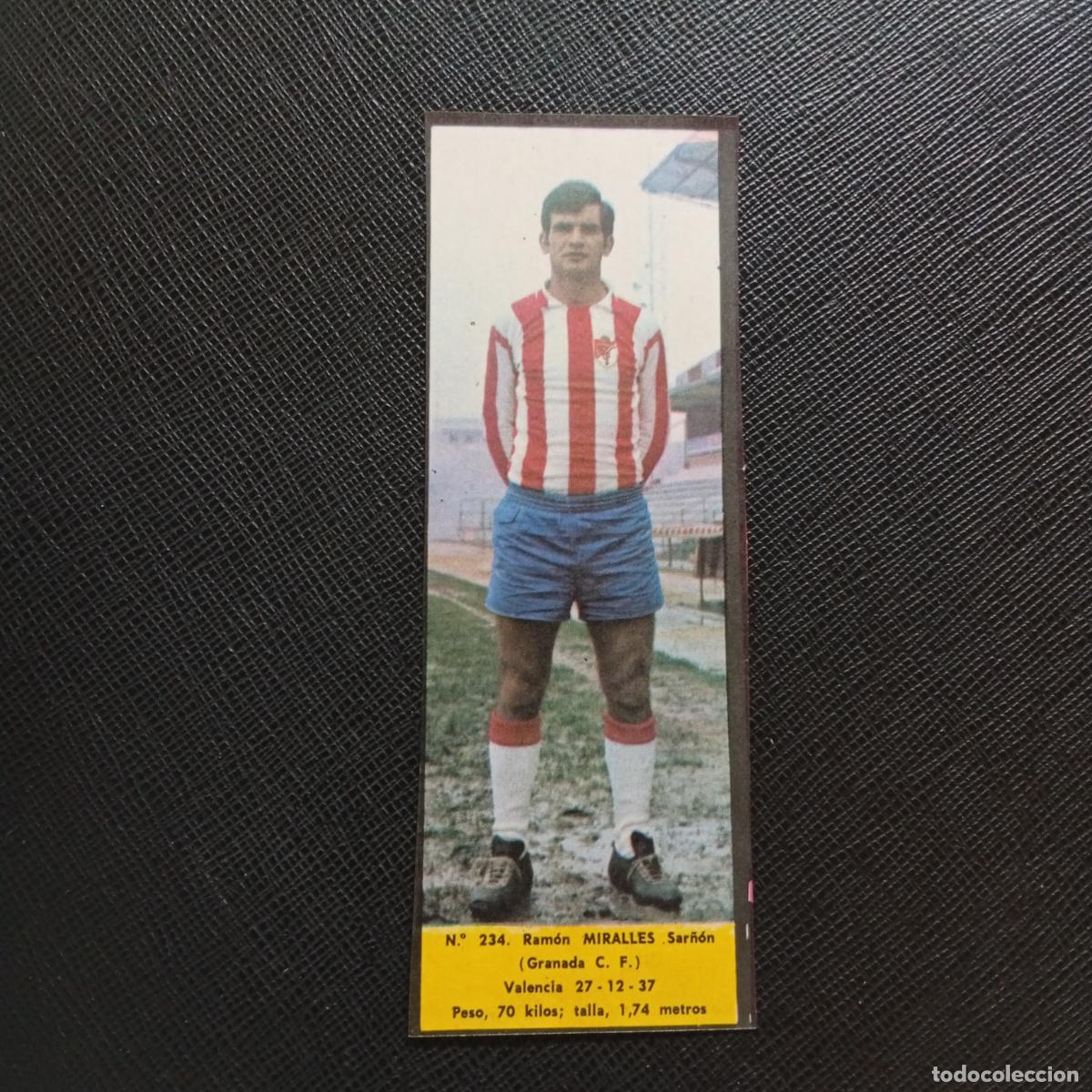 Cromos de F&uacute;tbol: 234 MIRALLES GRANADA LA VOZ DE ASTURIAS JUGADORES UNO A UNO CROMO 1968 1969 FUTBOL -