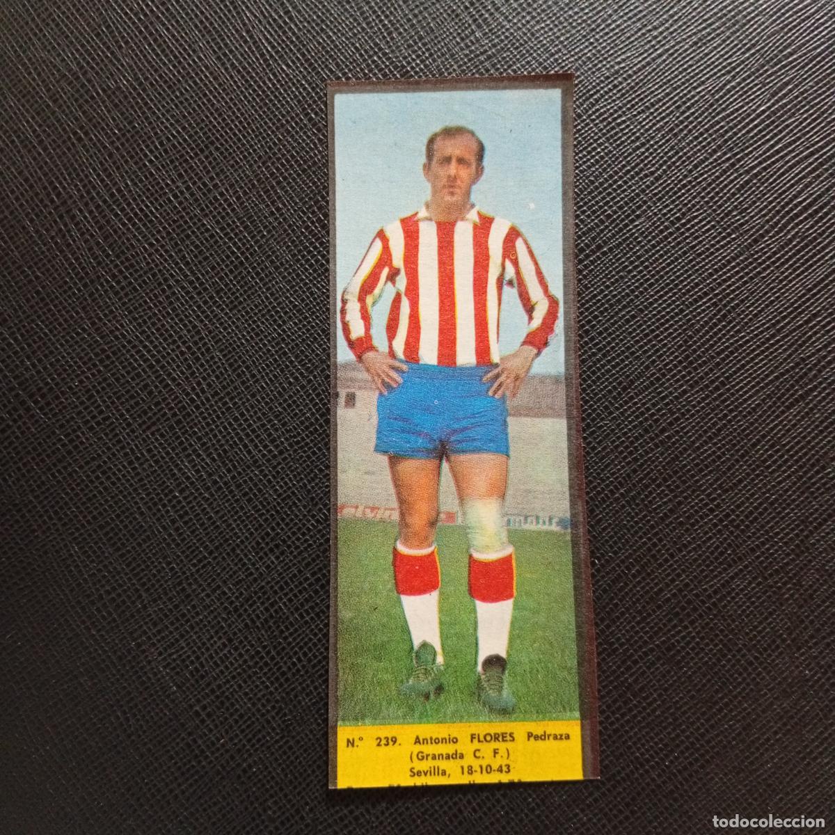 Cromos de F&uacute;tbol: 239 FLORES GRANADA LA VOZ DE ASTURIAS JUGADORES UNO A UNO CROMO 1968 1969 FUTBOL -