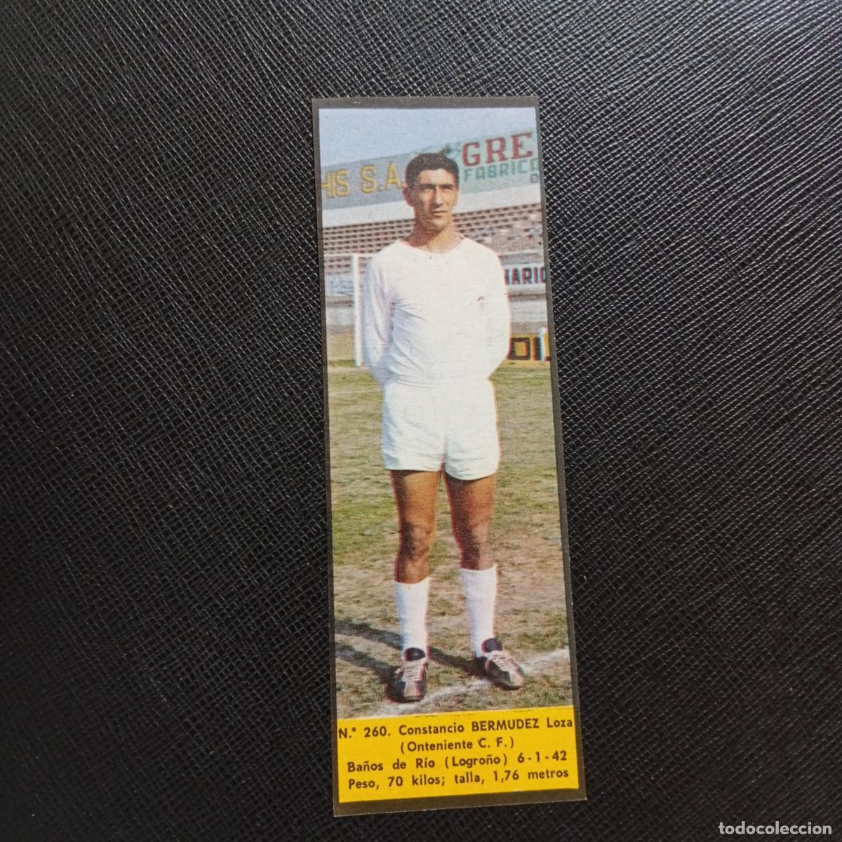 Cromos de F&uacute;tbol: 260 BERMUDEZ ONTENIENTE LA VOZ DE ASTURIAS JUGADORES UNO A UNO CROMO 1968 1969 FUTBOL -