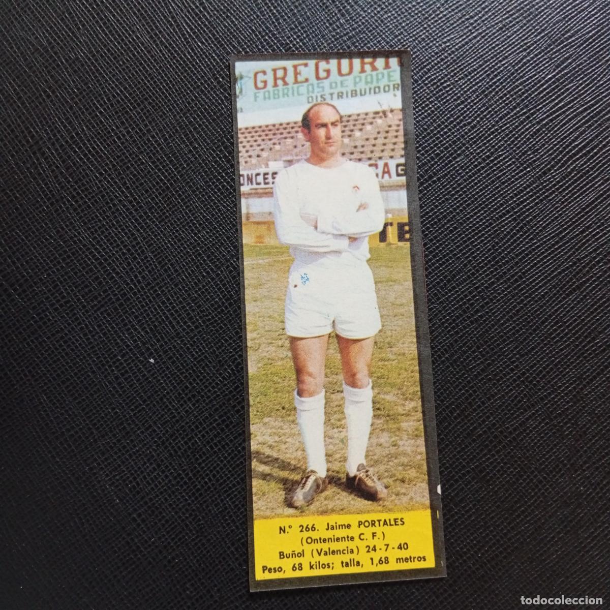 Cromos de F&uacute;tbol: 266 PORTALES ONTENIENTE LA VOZ DE ASTURIAS JUGADORES UNO A UNO CROMO 1968 1969 FUTBOL -