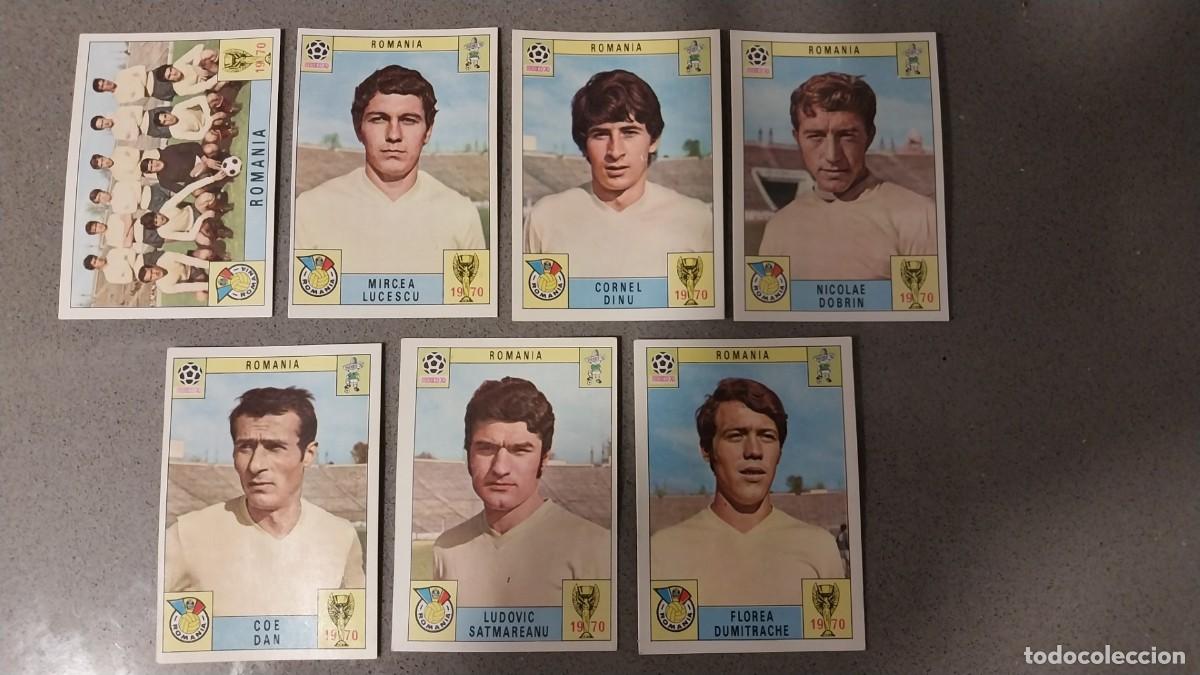 Figurine di Calcio: LOTE 7 CROMOS ORIGINALES RUMANIA ROMANIA MUNDIAL MEXICO 70 PANINI VERSION INTERNACIONAL DESPEGADO