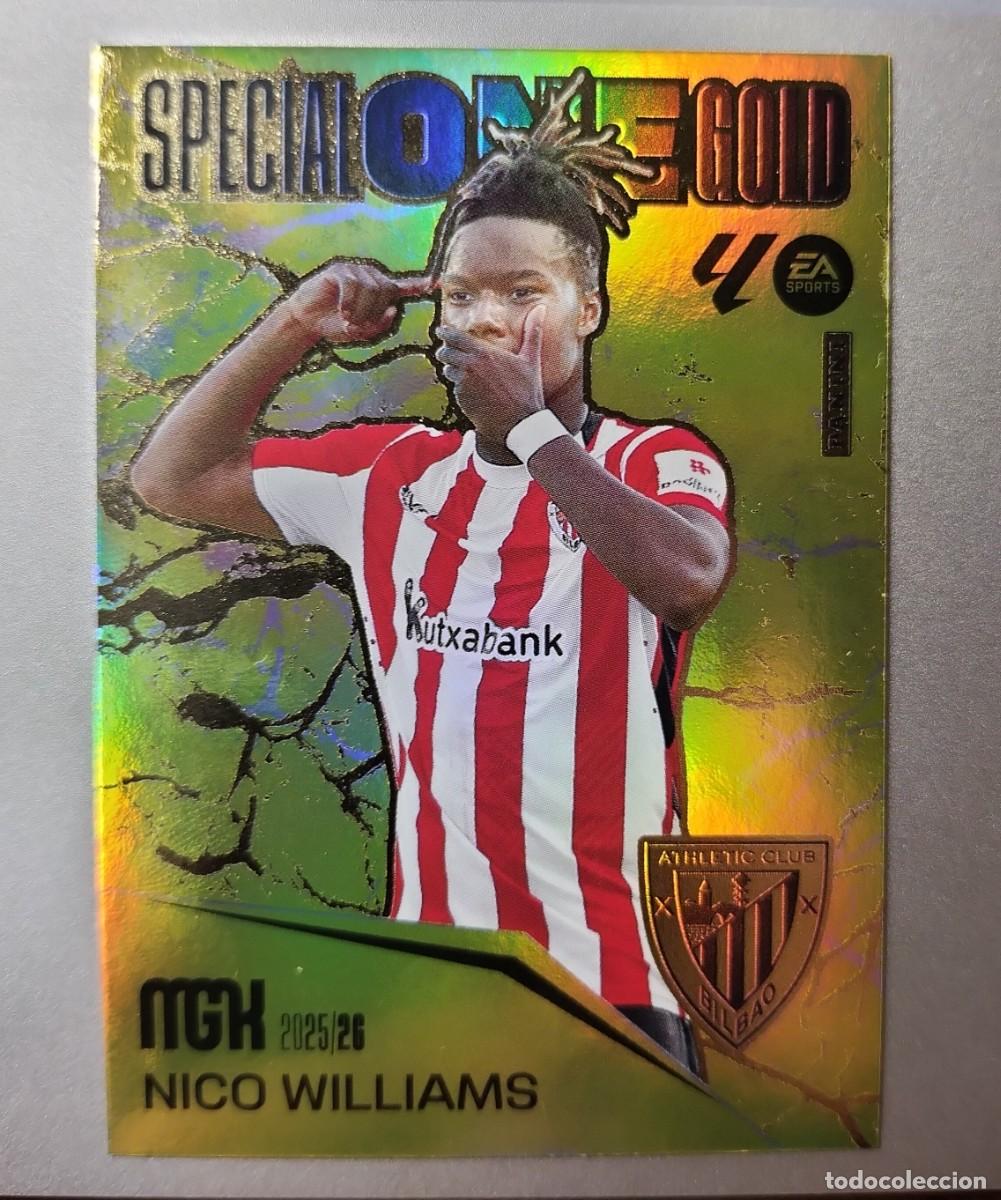 Cromos de Futebol: Nico Williams &rdquo;Special One Gold&rdquo; Panini Megacracks 2025/2026 La Liga