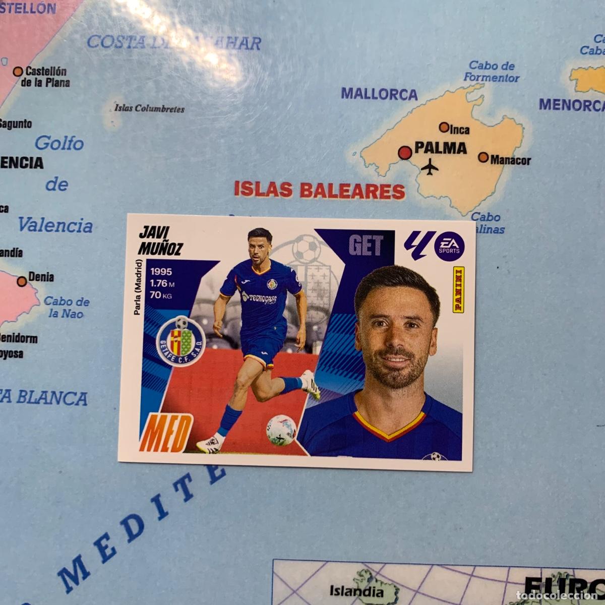 Fu&szlig;ball-Sticker: Javi Mu&ntilde;oz n&uacute;mero 15 del Getafe cromo liga este 25-26 2025-2026