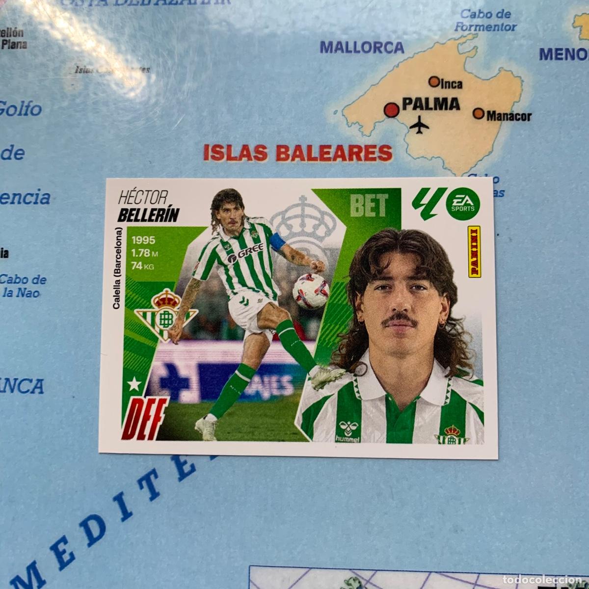 Fu&szlig;ball-Sticker: Bellerin coloca n&uacute;mero 9 Bis del Betis cromo liga este 25-26 2025-2026