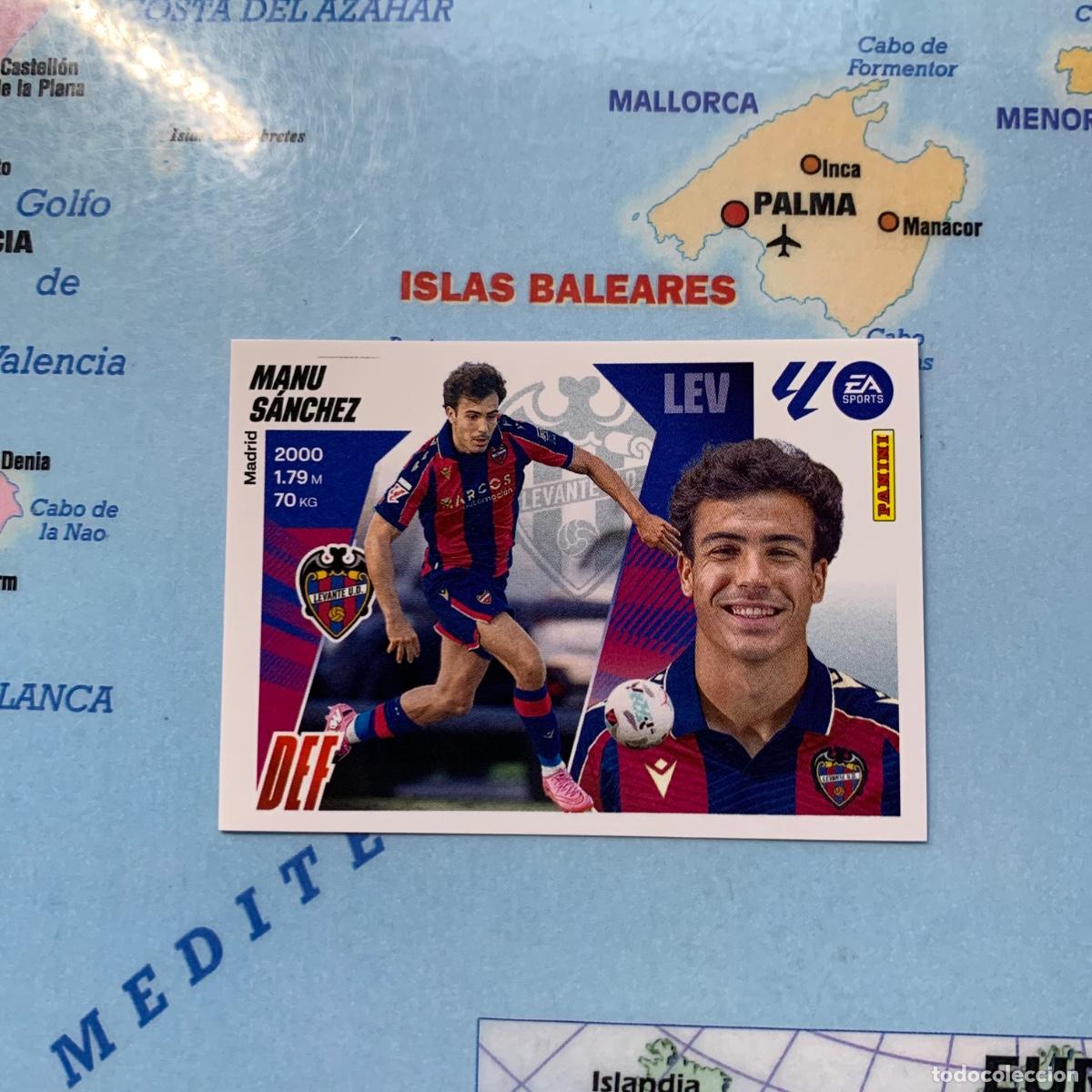 Fu&szlig;ball-Sticker: Manu S&aacute;nchez coloca n&uacute;mero 11 Bis del levante cromo liga este 25-26 2025-2026