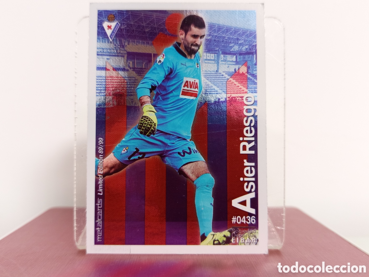 Football Stickers: ❇️ CROMO ⚽ ASIER RIESGO EIBAR 436 FICHAS LIGA QUIZ 15 16 2015 2016 METALCARDS LIMITED EDITION ❇️