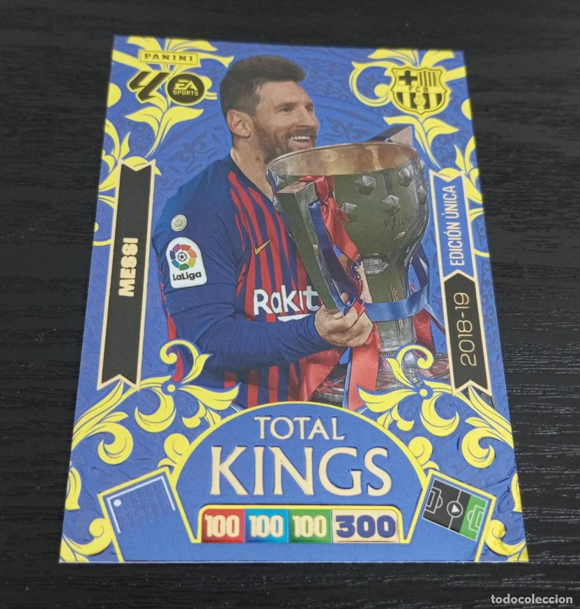 Cromos de F&uacute;tbol: -ADRENALYN 25-26 : LEO MESSI ( BARCELONA ) -- TOTAL KINGS 2018-19 EDICION UNICA --
