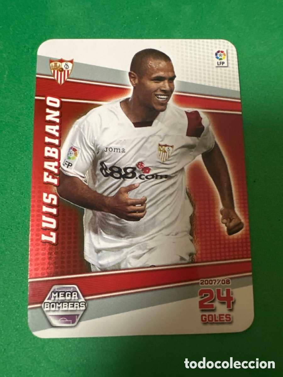 Fu&szlig;ball-Sticker: 398 LUIS FABIANO(SEVILLA) MEGABOMBERS MEGACRACKS 2008-2009 08 09 PANINI TRADING CARD