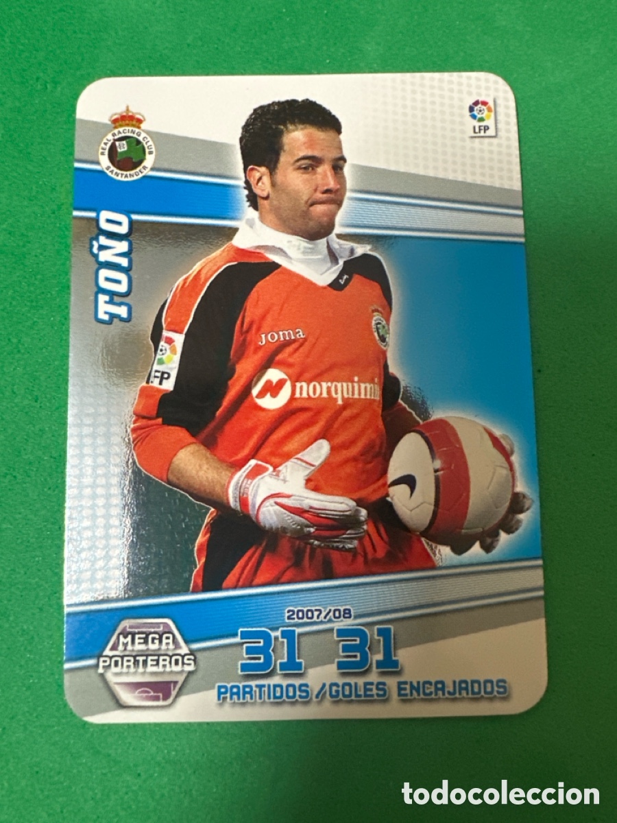 Cromos de F&uacute;tbol: 401 TO&Ntilde;O(RACING SANTANDER) MEGAPORTEROS MEGACRACKS 2008-2009 08 09 PANINI TRADING CARD