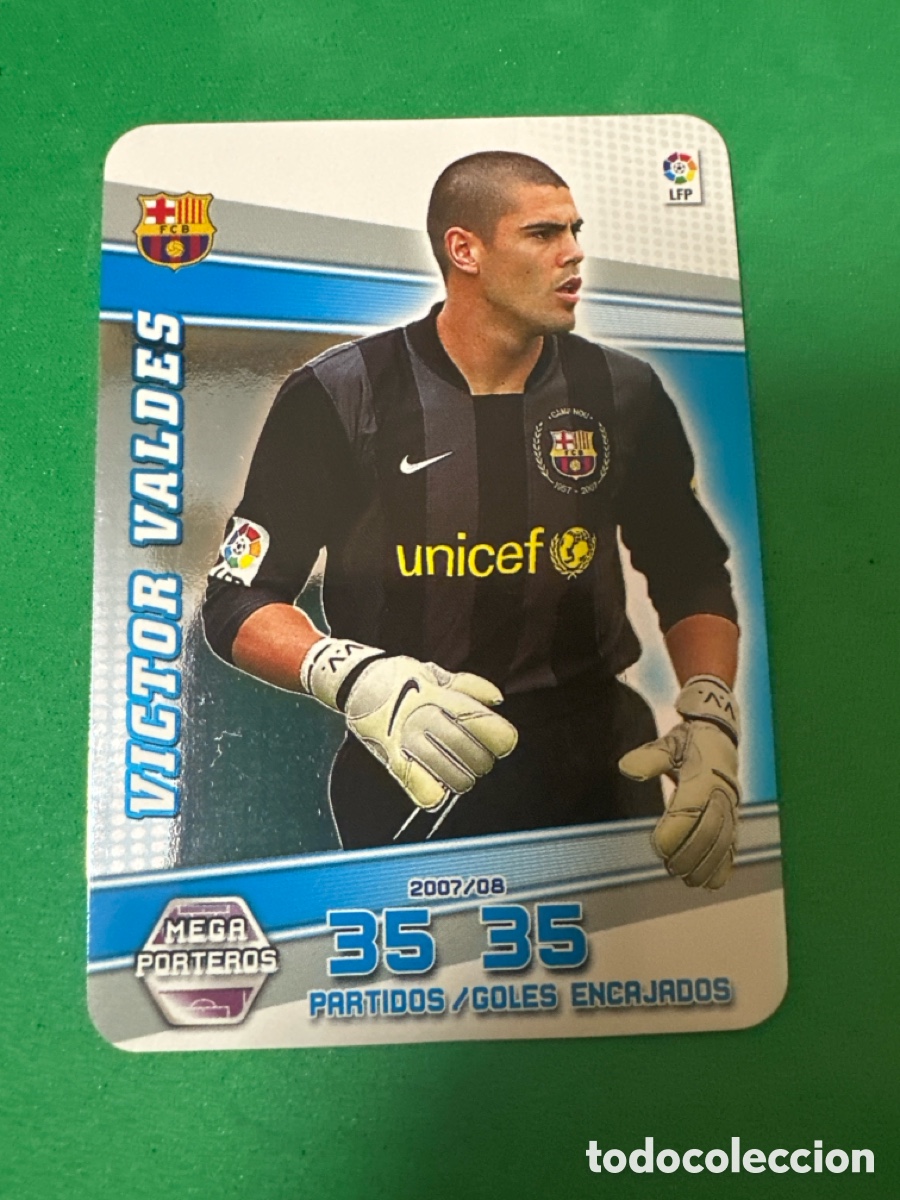 Cromos de F&uacute;tbol: 402 V&Iacute;CTOR VALD&Eacute;S(BARCELONA) MEGAPORTEROS MEGACRACKS 2008-2009 08 09 PANINI TRADING CARD
