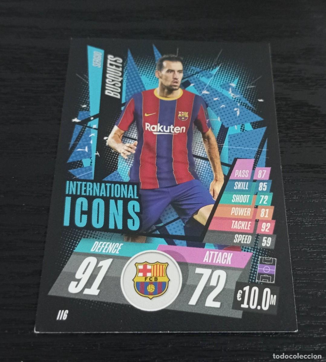 Cromos de F&uacute;tbol: -TOPPS MATCH ATTAX 20-21 : II6 BUSQUETS ( BARCELONA ) -- INTERNATIONAL ICONS II 6 --