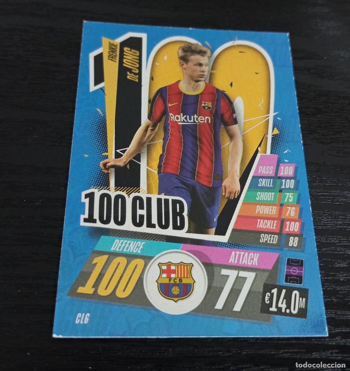Cromos de F&uacute;tbol: -TOPPS MATCH ATTAX 20-21 : CL6 DE JONG ( BARCELONA ) -- 100 CLUB 6 --
