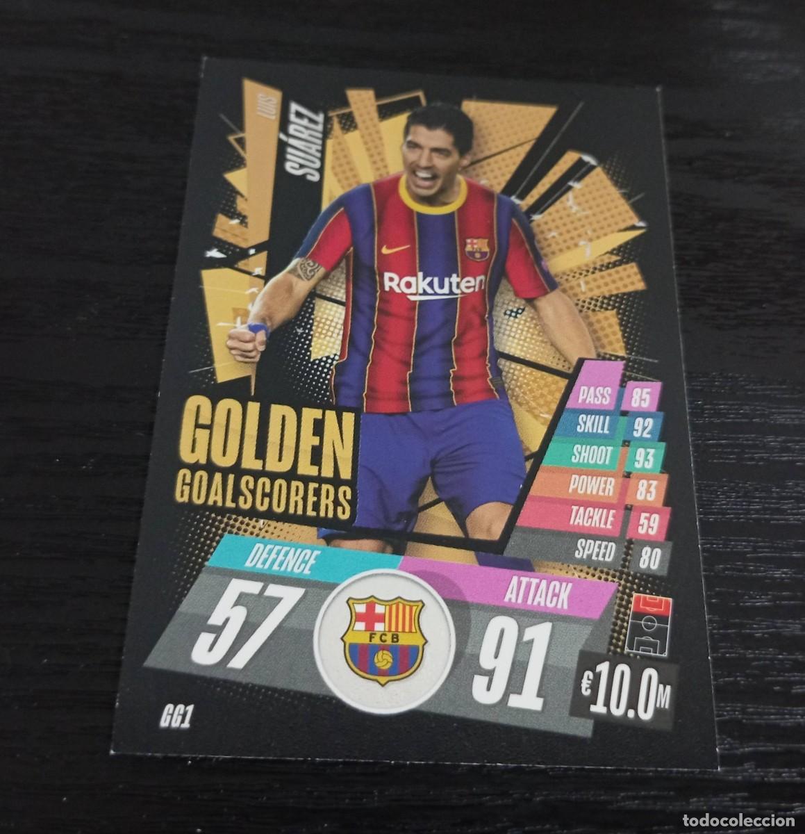 Cromos de F&uacute;tbol: -TOPPS MATCH ATTAX 20-21 : GG1 LUIS SUAREZ ( BARCELONA ) -- GOLDEN GOALSCORERS 1 --