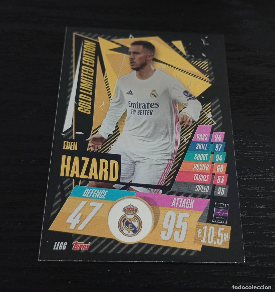 Cromos de F&uacute;tbol: -TOPPS MATCH ATTAX 20-21 : LE6G EDEN HAZARD ( REAL MADRID ) -- GOLD LIMITED EDITION 6 --