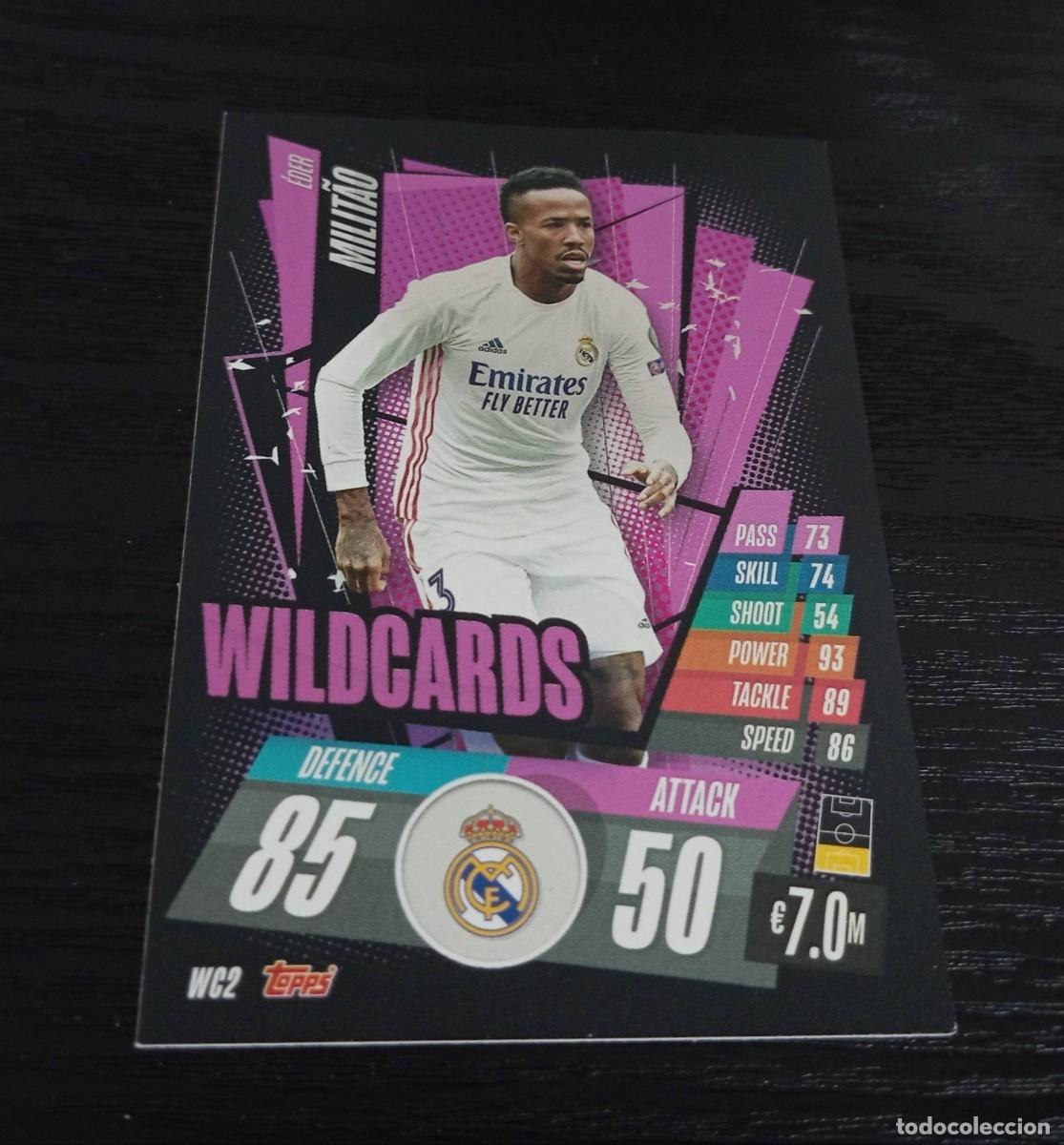 Fu&szlig;ball-Sticker: -TOPPS MATCH ATTAX 20-21 : WC2 MILITAO ( REAL MADRID ) -- WILDCARDS 2 --