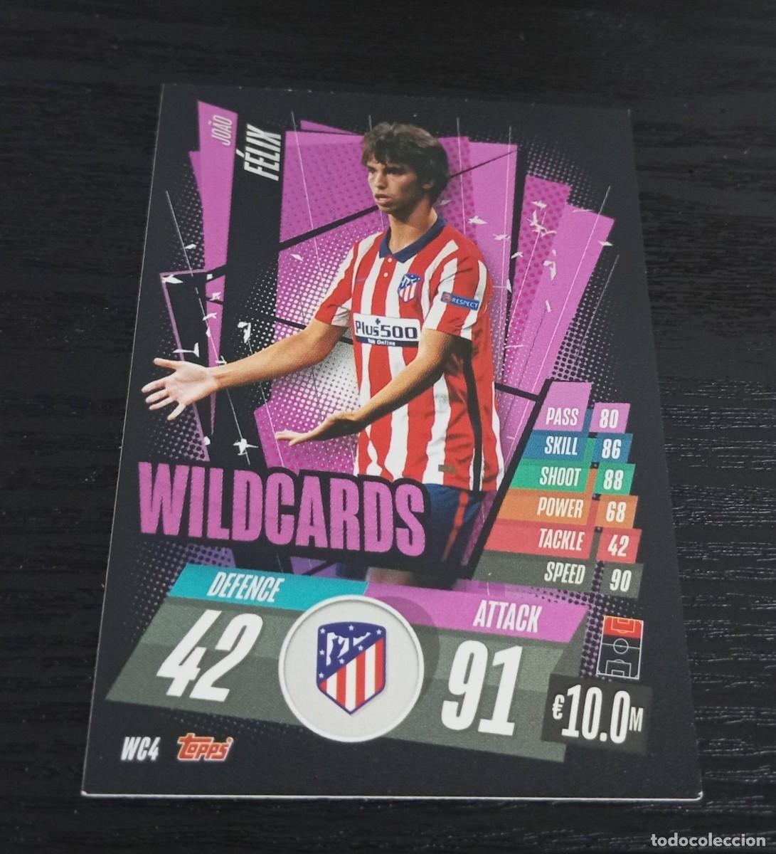 Football Stickers: -TOPPS MATCH ATTAX 20-21 : WC4 JOAO FELIX ( AT.MADRID ) -- WILDCARDS 4 --