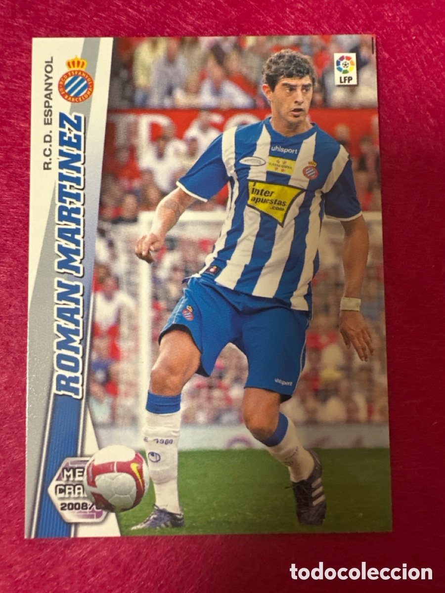 Cartes &agrave; collectionner de Football: 452 ROMAN MART&Iacute;NEZ (ESPANYOL) NUEVO FICHAJE MEGACRACKS 2008-2009 08 09 PANINI TRADING CARD