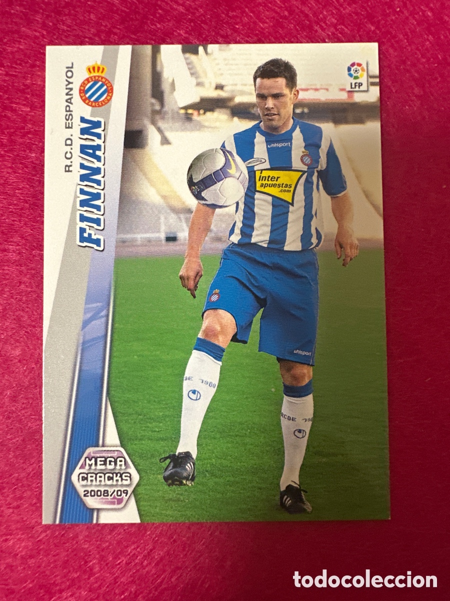 Football Stickers: 491 FINNAN (ESPANYOL) NUEVO FICHAJE MEGACRACKS 2008-2009 08 09 PANINI TRADING CARD
