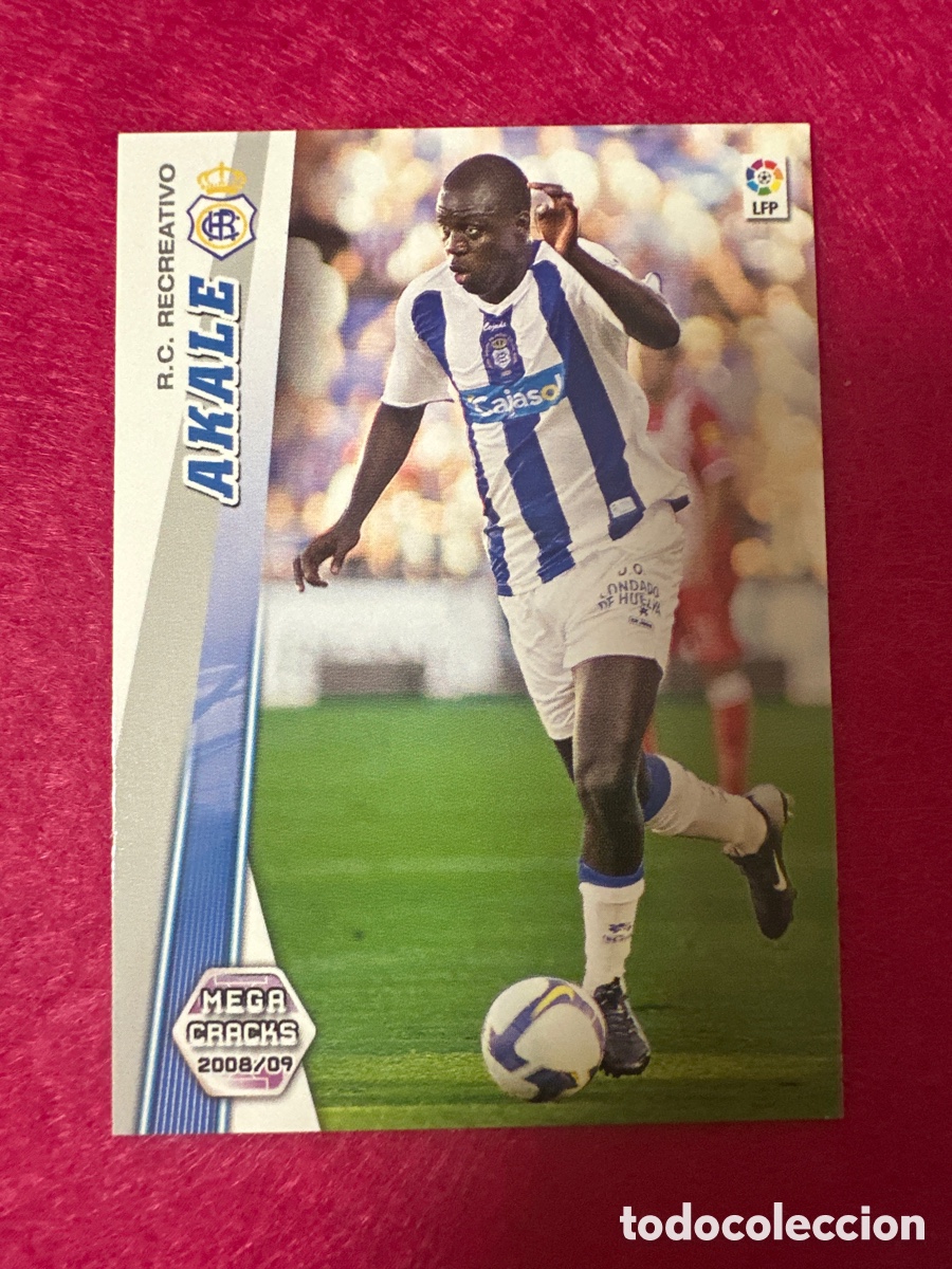 Cromos de Futebol: 495 AKALE (RECREATIVO HUELVA) NUEVO FICHAJE MEGACRACKS 2008-2009 08 09 PANINI TRADING CARD