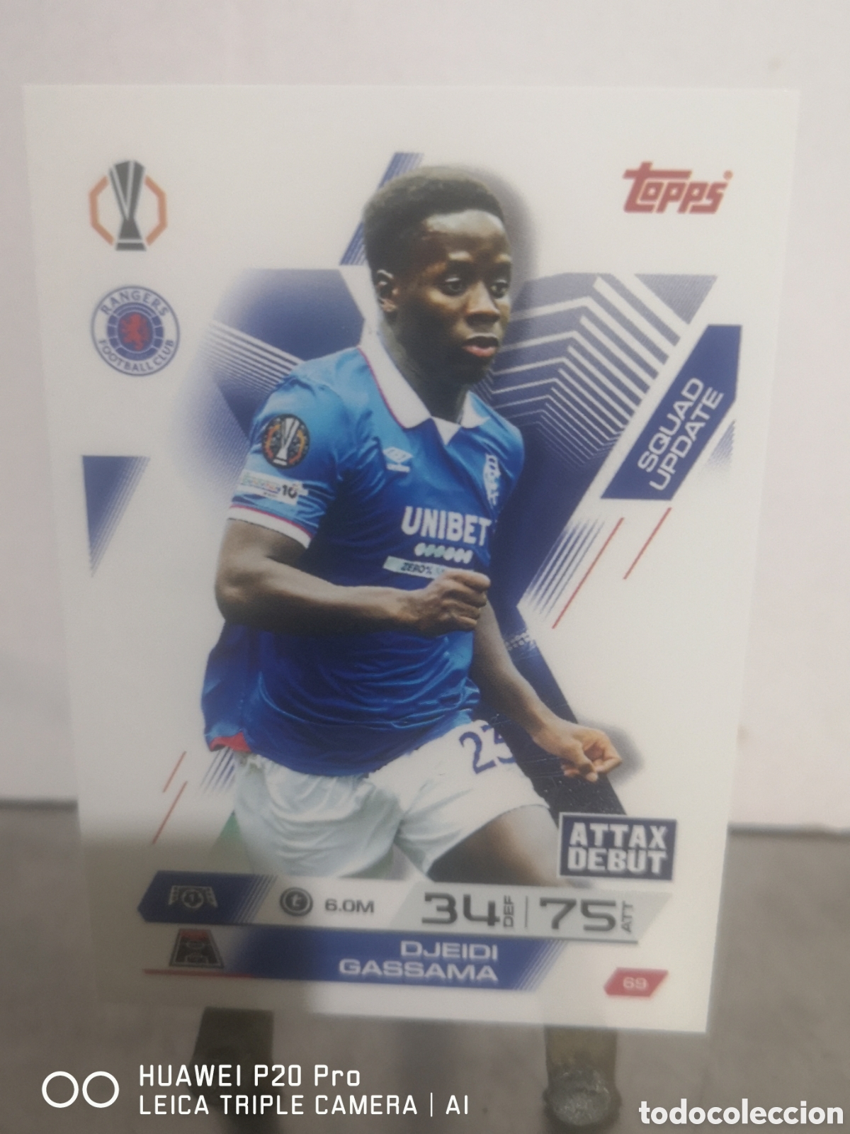 Cromos de F&uacute;tbol: MATCH ATTAX EXTRA 2025 2026 SQUAD UPDATE DJEIDI GASSAMA 69 RANGERS