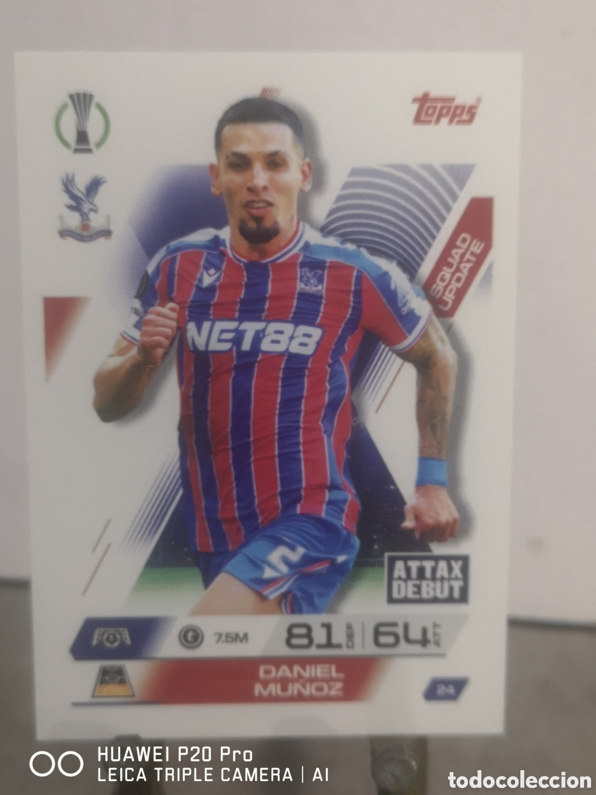 Cromos de F&uacute;tbol: MATCH ATTAX EXTRA 2025 2026 SQUAD UPDATE DANIEL MU&Ntilde;OZ 24 CRYSTAL PALACE