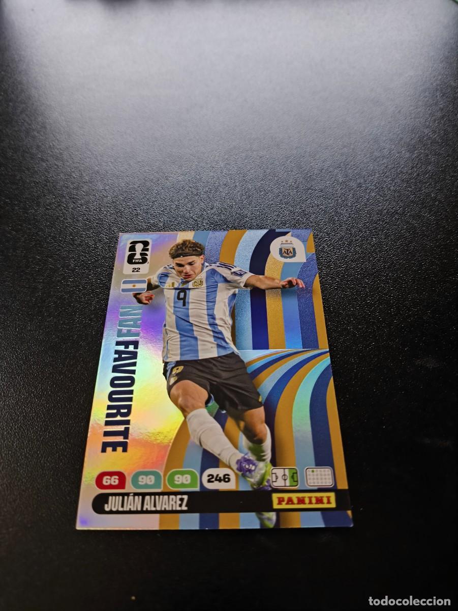 Cromos de F&uacute;tbol: 22 JULIAN ALVAREZ FAN FAVOURITE ARGENTINA ADRENALYN MUNDIAL FIFA WORLD CUP 2026 PANINI