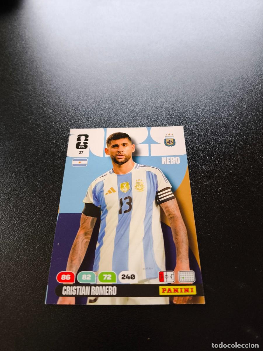 Cromos de F&uacute;tbol: 27 CRISTIAN ROMERO ARGENTINA ADRENALYN MUNDIAL FIFA WORLD CUP 2026 PANINI