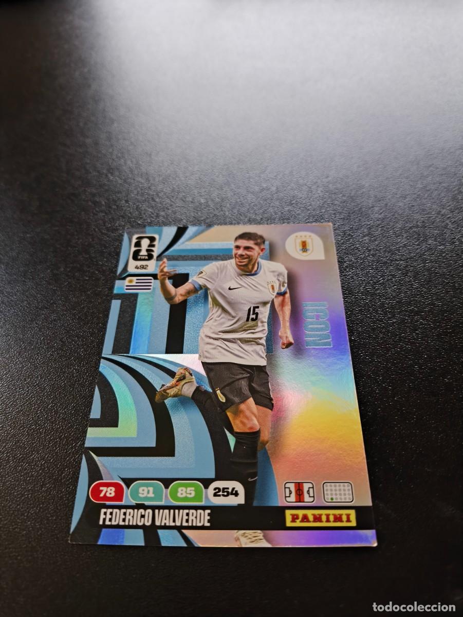 Cromos de F&uacute;tbol: 492 Federico Valverde ICON URUGUAY ADRENALYN MUNDIAL FIFA WORLD CUP 2026 PANINI