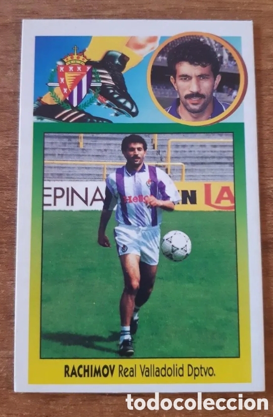 Cromos de F&uacute;tbol: CROMO RACHIMOV BAJA REAL VALLADOLID EDICIONES ESTE FUTBOL ESPA&Ntilde;A 93 94 CARTON NUNCA PEGADO