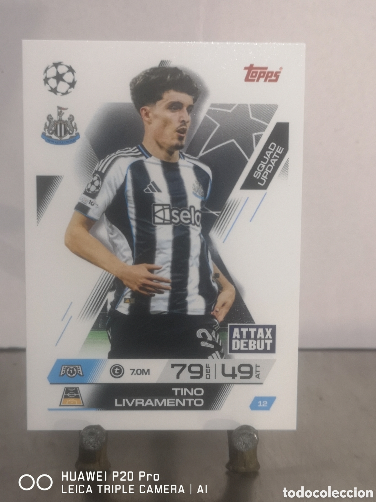Cartes &agrave; collectionner de Football: MATCH ATTAX EXTRA 2025 2026 SQUAD UPDATE TINO LIVRAMENTO 12 NEWCASTLE UNITED
