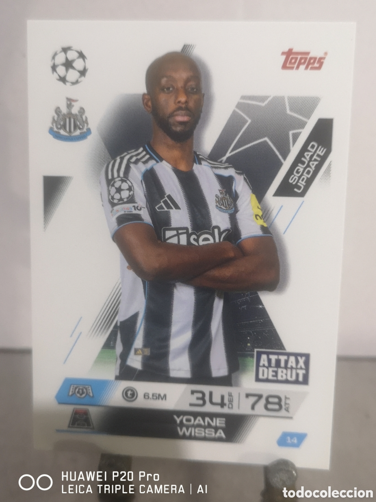 Cartes &agrave; collectionner de Football: MATCH ATTAX EXTRA 2025 2026 SQUAD UPDATE YOANE WISSA 14 NEWCASTLE UNITED