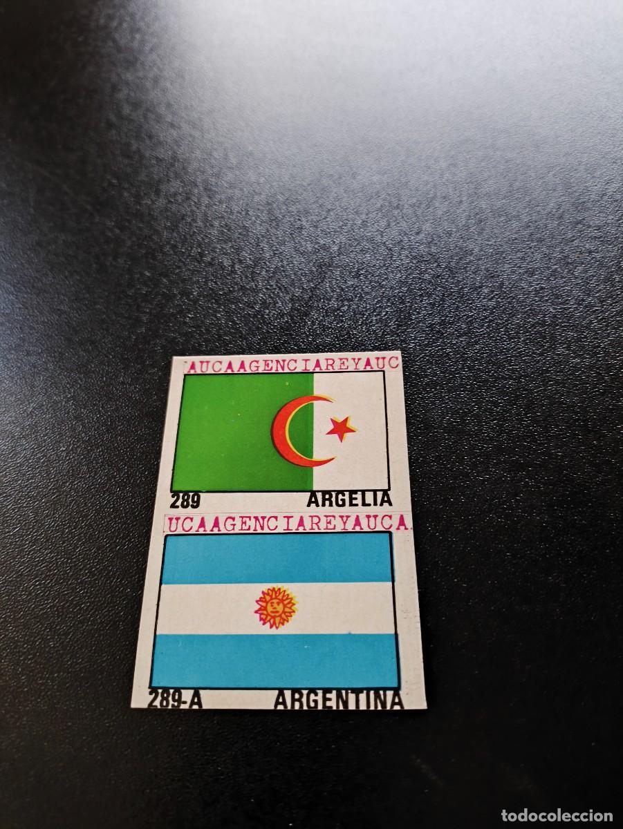 Fu&szlig;ball-Sticker: 289 FLAG BANDERA ARGENTINA ALGERIA REYAUCA WORLD CUP MUNDIAL ESPA&Ntilde;A SPAIN 1982 NO PANINI
