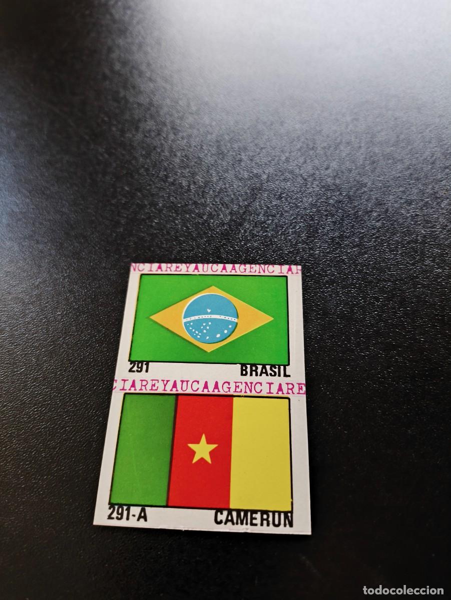 Cromos de F&uacute;tbol: 291 BRAZIL CAMEROUN FLAG BANDERA REYAUCA WORLD CUP MUNDIAL ESPA&Ntilde;A SPAIN 1982 NO PANINI