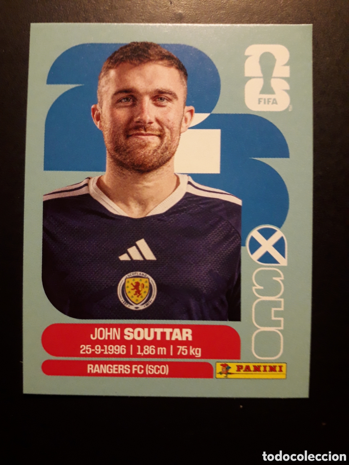 Cromos de F&uacute;tbol: SOUTTAR ESCOCIA SCO 8 MUNDIAL F&Uacute;TBOL 2026 FIFA WORLD CUP PANINI SIN PEGAR PEDIDO M&Iacute;NIMO 3&euro;.