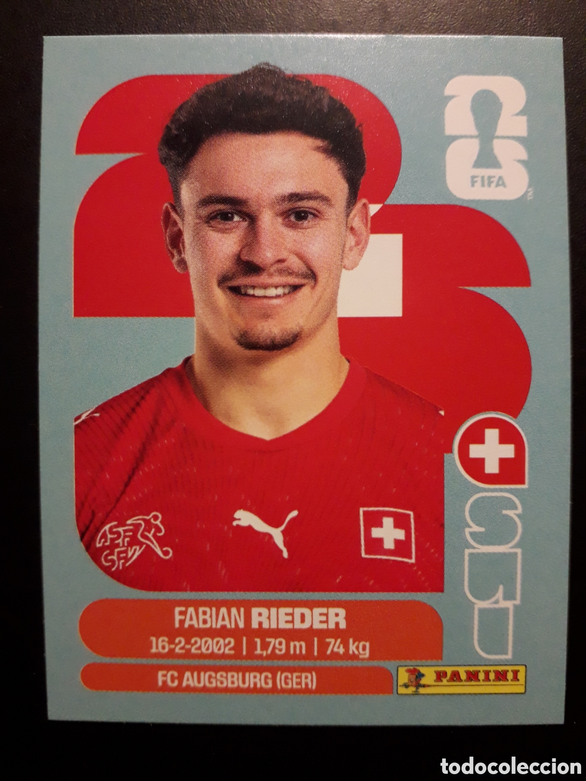 Cromos de F&uacute;tbol: RIEDER SUIZA SUI 12 MUNDIAL F&Uacute;TBOL 2026 FIFA WORLD CUP PANINI SIN PEGAR PEDIDO M&Iacute;NIMO 3&euro;