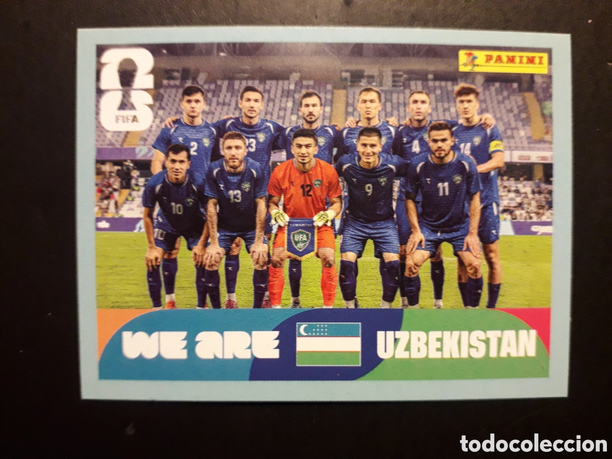 Cromos de F&uacute;tbol: EQUIPO UZBEKISTAN UZB 13 MUNDIAL F&Uacute;TBOL 2026 FIFA WORLD CUP PANINI SIN PEGAR PEDIDO M&Iacute;NIMO 3&euro;
