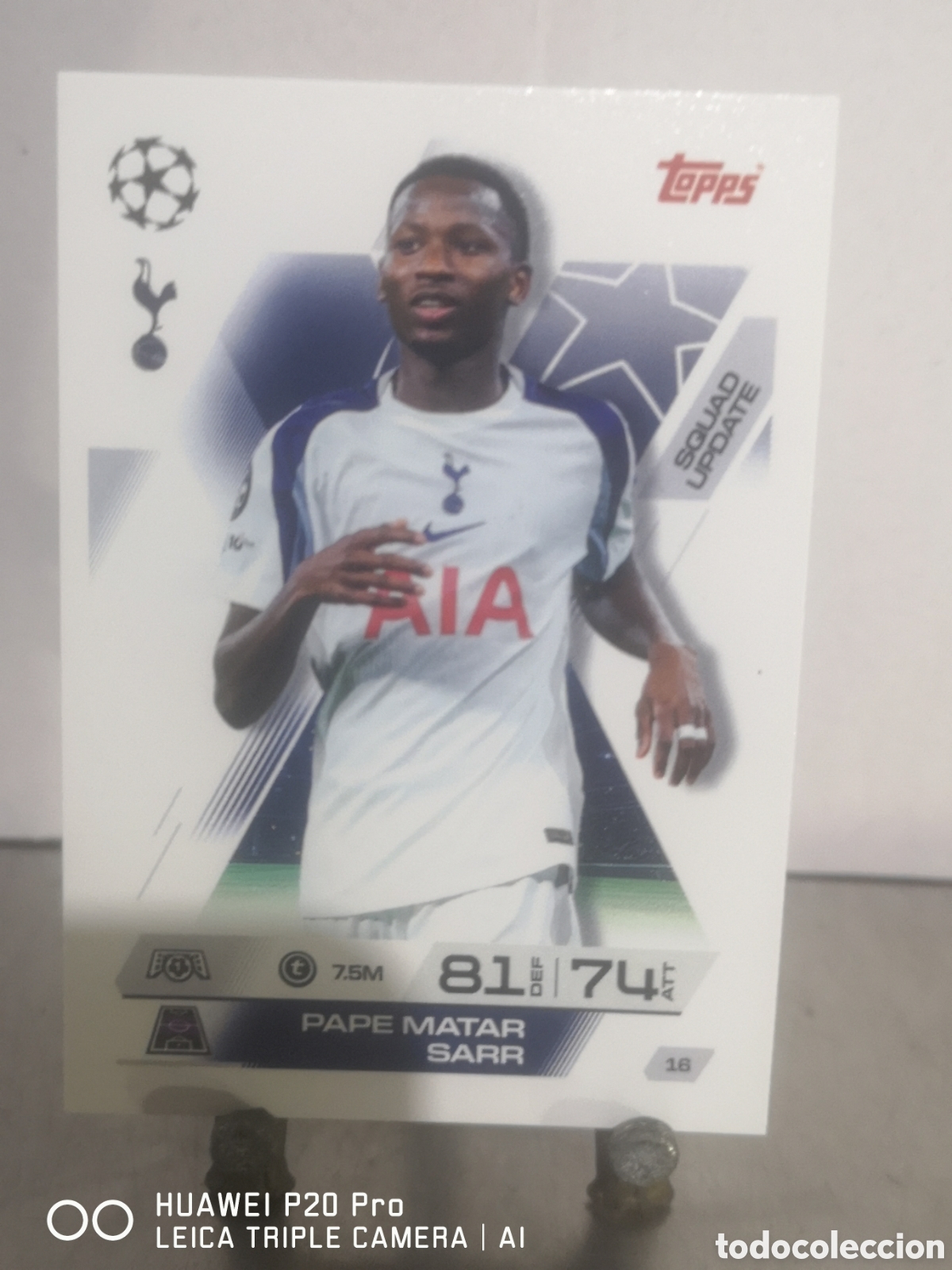 Cromos de F&uacute;tbol: MATCH ATTAX EXTRA 2025 2026 SQUAD UPDATE PAPE MATAR SARR 16 TOTTENHAM
